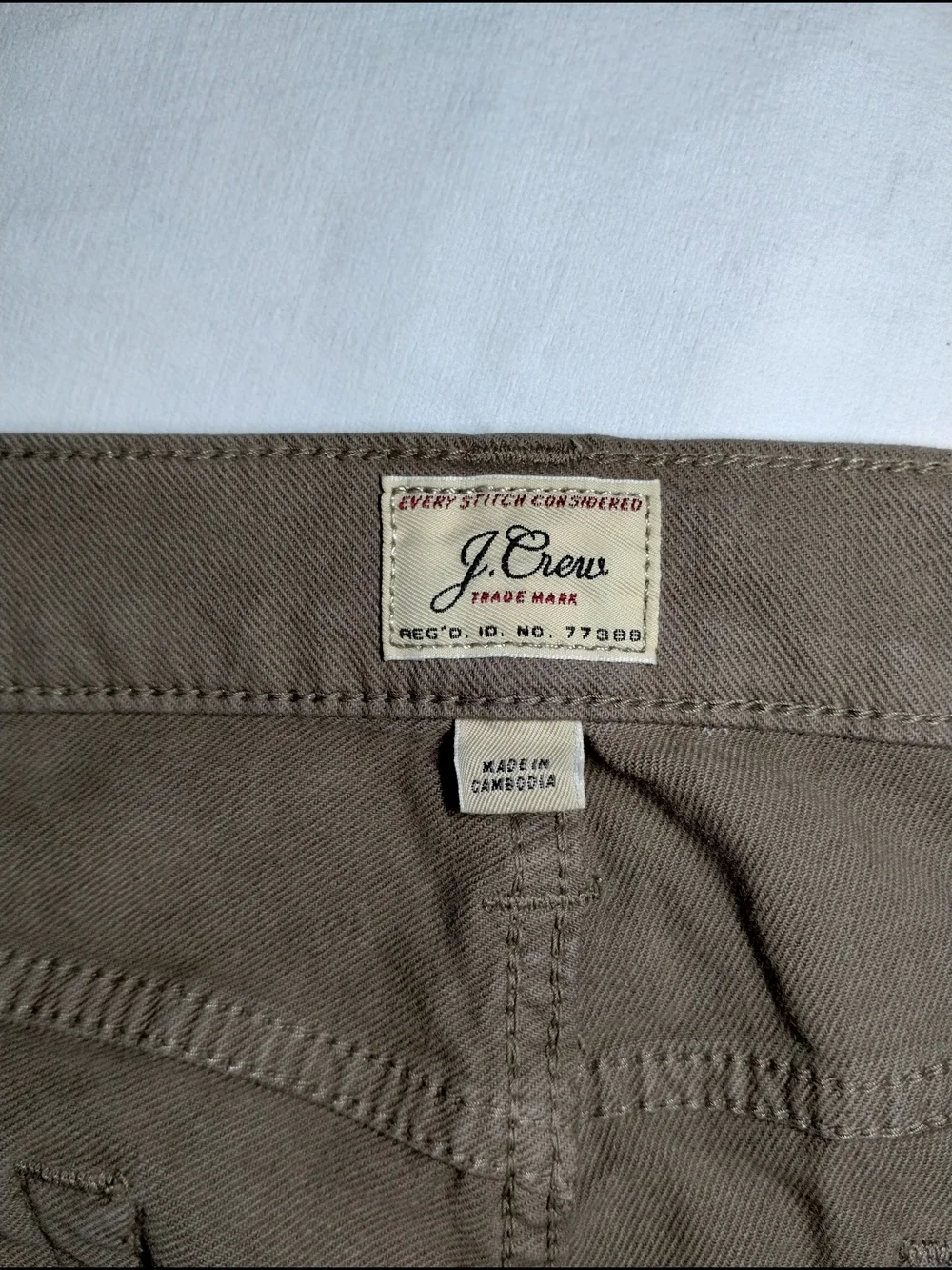 J. Crew Slim Straight Khaki Brown Chinos